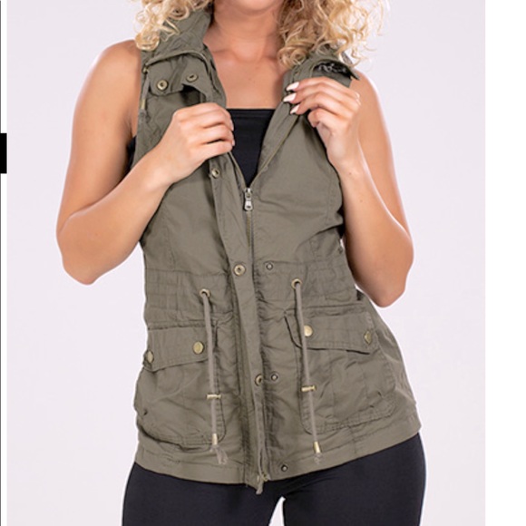 ymi olive vest
